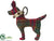 Plaid Dog Doorknob Hanger - Red Green - Pack of 6