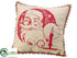 Silk Plants Direct Santa Pillow - Natural Red - Pack of 2