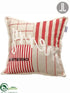 Silk Plants Direct Merry Christmas Pillow - Red Beige - Pack of 6