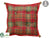 Plaid Pillow - Red Green - Pack of 6
