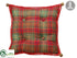 Silk Plants Direct Plaid Pillow - Red Green - Pack of 6