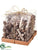 Acorn, Pine Cone - Brown Whitewashed - Pack of 12