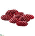 Silk Plants Direct Pine Cone Assortment - Red - Pack of 12