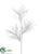 Long Needle Pine Spray - White Glittered - Pack of 12