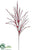 Long Needle Pine Spray - Red Glittered - Pack of 12