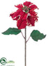 Silk Plants Direct Poinsettia Spray - Red - Pack of 12