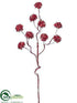 Silk Plants Direct Pompom Spray - Red - Pack of 12