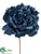 Glitter Denim Peony Pick - Blue - Pack of 24