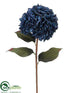 Silk Plants Direct Glittered Denim Hydrangea Spray - Blue - Pack of 12