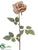 Glittered Linen Rose Spray - Tan - Pack of 12