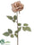 Glittered Linen Rose Spray - Tan - Pack of 12