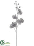 Silk Plants Direct Glitter Phalaenopsis Orchid Spray - Silver - Pack of 6