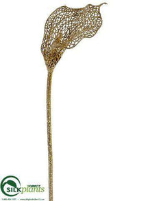 Glitter Calla Lily Spray - Gold - Pack of 12