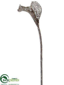 Glitter Calla Lily Spray - Pewter - Pack of 12