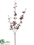 Silk Plants Direct Glitter Blossom Spray - Red - Pack of 12