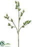 Silk Plants Direct Glittered Rosehips Spray - Green - Pack of 12