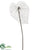 Glittered Mesh Anthurium Spray - Silver - Pack of 12