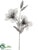 Glittered Mesh Lily Spray - Silver - Pack of 12