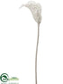Silk Plants Direct Glittered Mesh Calla Lily Spray - White - Pack of 12