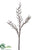 Thorn Twig Branch - Brown Glittered - Pack of 6