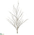 Silk Plants Direct Snowed Plastic Birch Tree Branch - Brown Ice - Pack of 12