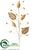 Rhinestone Leaf Spray - Gold - Pack of 12