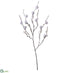 Silk Plants Direct Snowed Pompon Spray - White - Pack of 24
