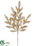 Silk Plants Direct Bay Leaf Spray - Gold - Pack of 12