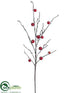 Silk Plants Direct Ball Ornament - Red - Pack of 6