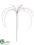 Silk Plants Direct Hanging Beaded Spray - Clear Gold - Pack of 12