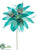 Peacock Feather Spray - Green - Pack of 6