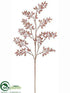 Silk Plants Direct Glittered Leaf Spray - Rose - Pack of 12