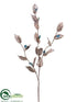 Silk Plants Direct Metallic Camellia Leaf Spray - Silver - Pack of 12