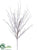 Leaf Twig Spray - White Silver - Pack of 24