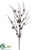 Acorn, Pine Cone Spray - Silver - Pack of 6