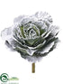Silk Plants Direct Cabbage Spray - Green Snow - Pack of 4