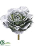 Silk Plants Direct Cabbage Spray - Green Snow - Pack of 4