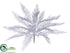 Silk Plants Direct Lace Fern Bush - Silver Glittered - Pack of 12