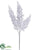 Lace Fern Spray - Silver Glittered - Pack of 36