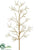 Twig Branch - Gold Glittered - Pack of 6