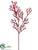 Fern Spray - Red Glittered - Pack of 24