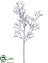 Silk Plants Direct Fern Spray - Silver Glittered - Pack of 24