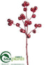 Silk Plants Direct Jingle Bells Spray - Red - Pack of 12