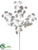 Leaf Spray - Silver - Pack of 12