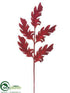 Silk Plants Direct Acanthus Leaf Spray - Red - Pack of 24