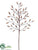 Pod Spray - Brown Glittered - Pack of 12