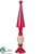 Wood Finial - Red - Pack of 4