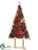 Pine Cone, Cardinal Topiary Tree - Brown Red - Pack of 2