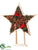 Pine Cone, Cardinal Star Tree - Brown Red - Pack of 2