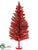 Tinsel Tree - Red - Pack of 6
